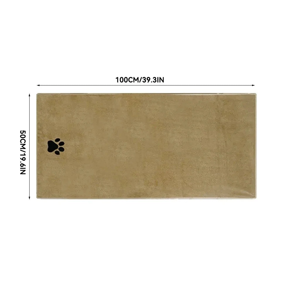 35*75Cm/50*100Cm Microfiber Pet Bath Towel Embroidered Super Soft Absorbent Cat for Dogs Grooming Supplies